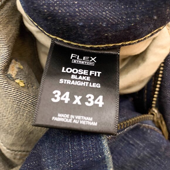 Express Blake Dark Wash Straight Leg Jeans 34x34 - Picture 4 of 7